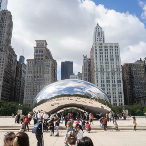 the bean sculpture in Chicago