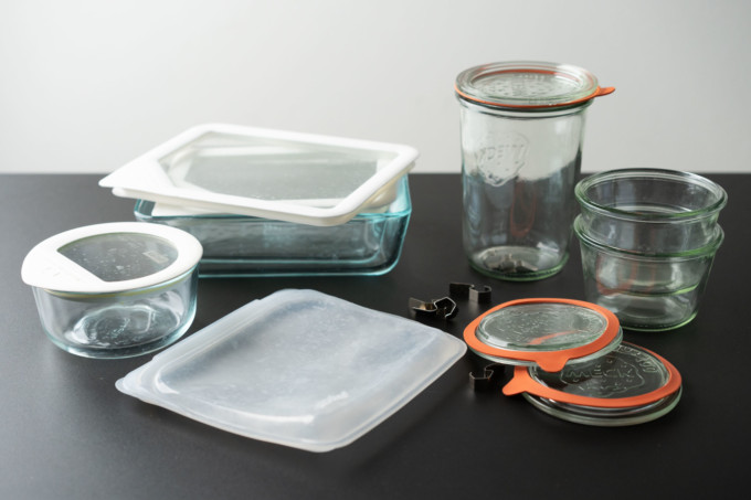 glass and silicone food storage containers