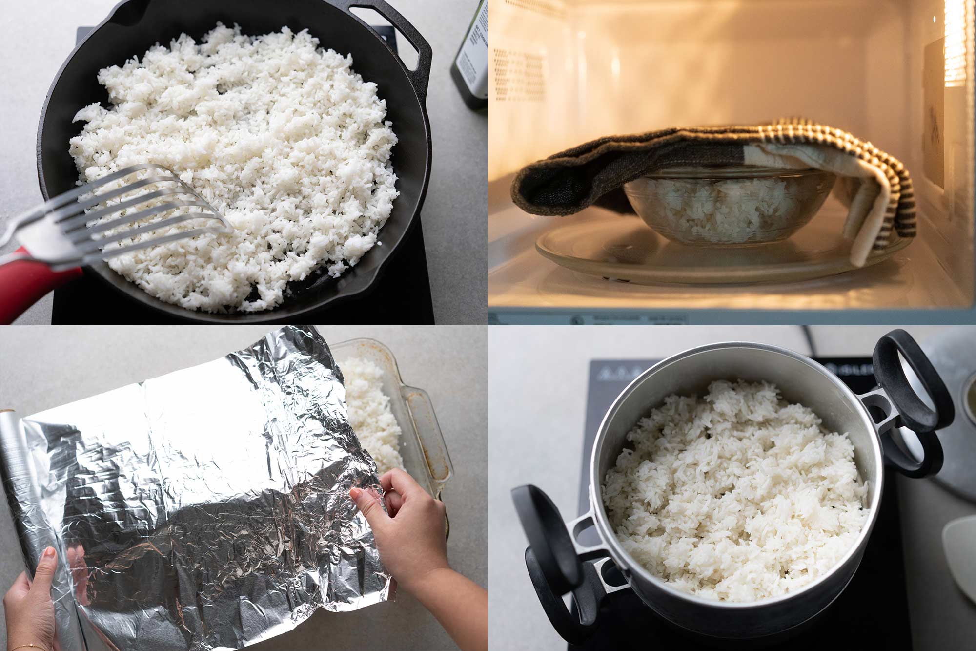 how to reheat rice