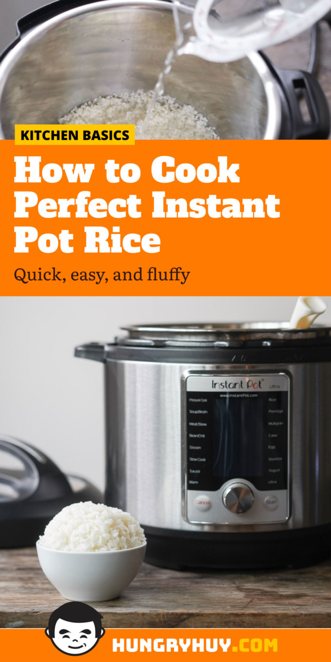 instant pot white rice Pinterest image