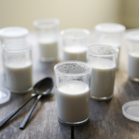 jars of Vietnamese yogurt (sua chua)